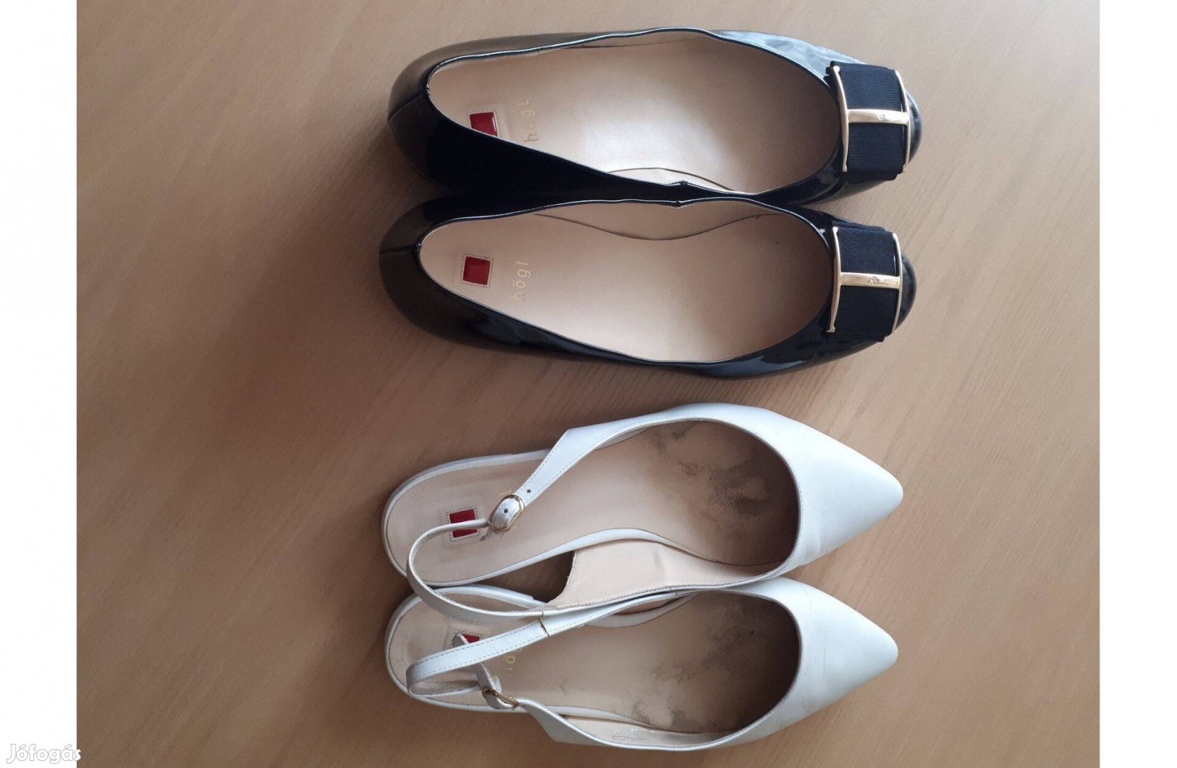 Högl új és alig használt női 42-es fehér és fekete cipők eladók