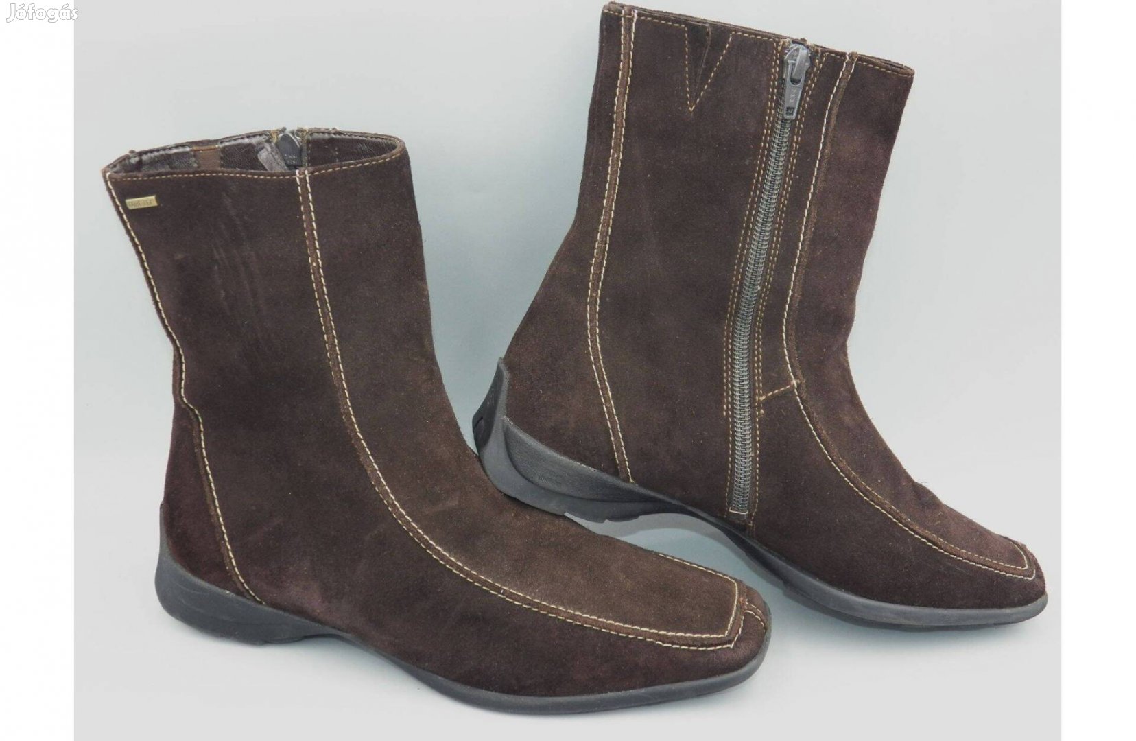 Högl vízálló velúrbőr bokacsizma, bundás, 38 -as