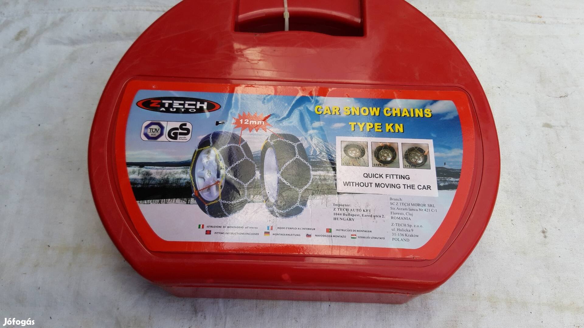 Hólánc 70es méretű új dobozában rombusz mintás  
