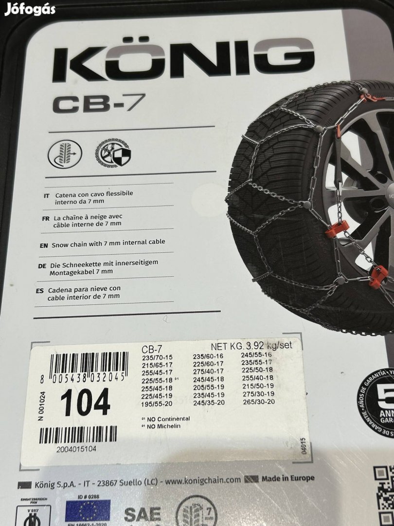 Hólánc König CB-7 típusú eladó