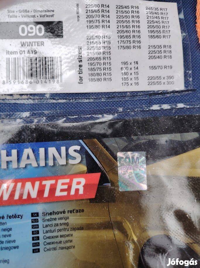 Hólánc közepes méretű autókra