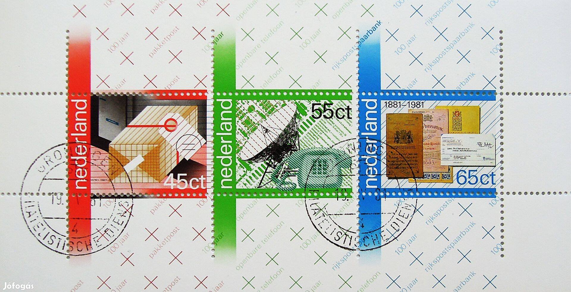 Holland posta bélyeg blokk