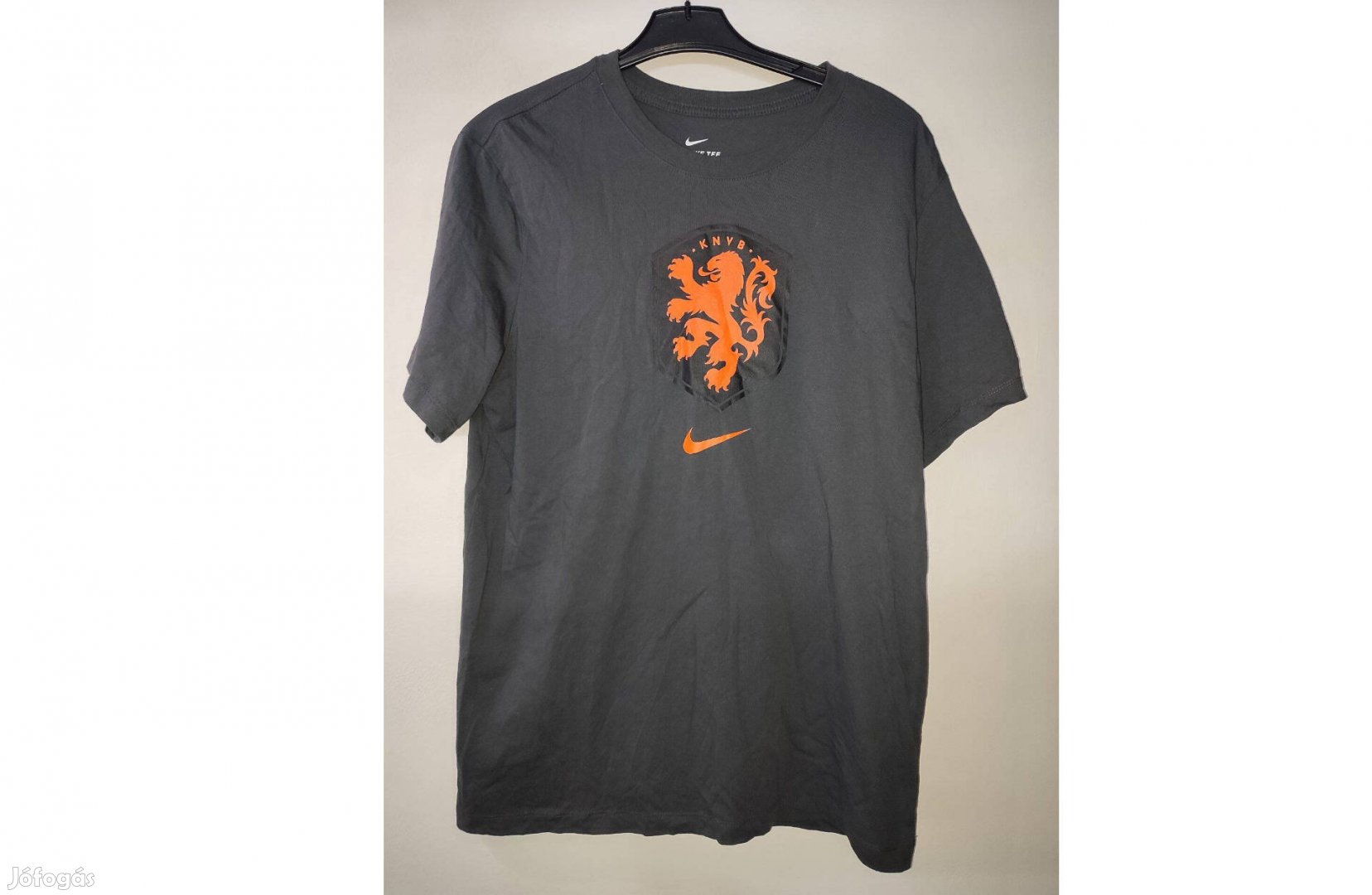 Holland válogatott eredeti Nike fekete póló (L)