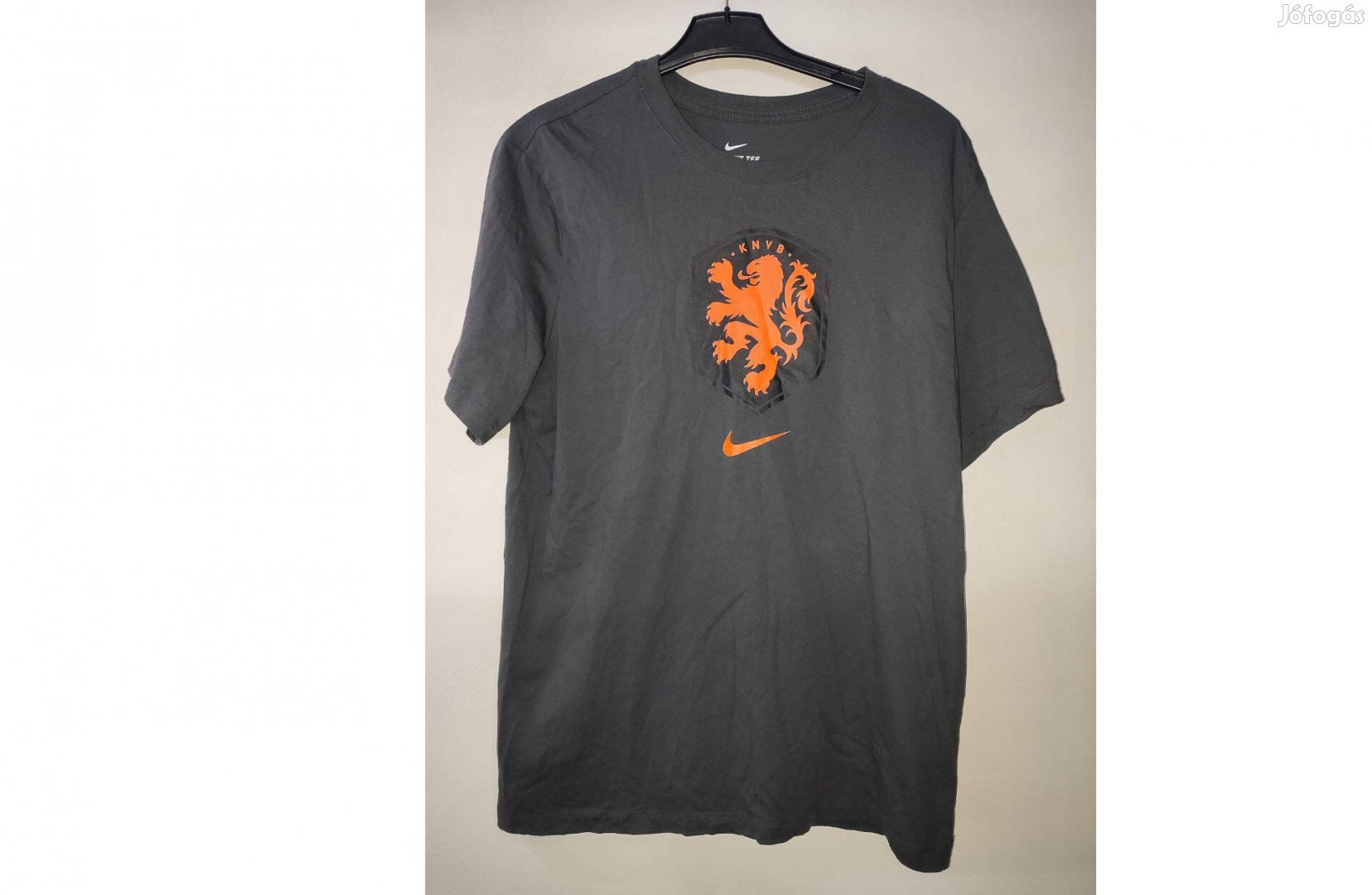 Holland válogatott eredeti Nike fekete póló (L)
