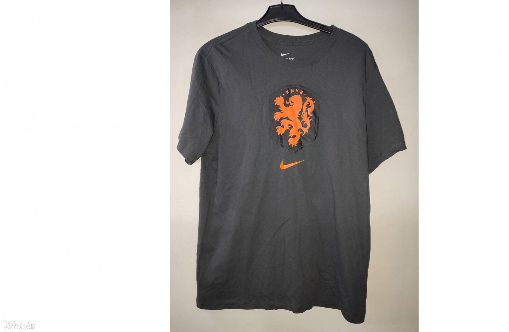 Holland válogatott eredeti Nike fekete póló (L-es)