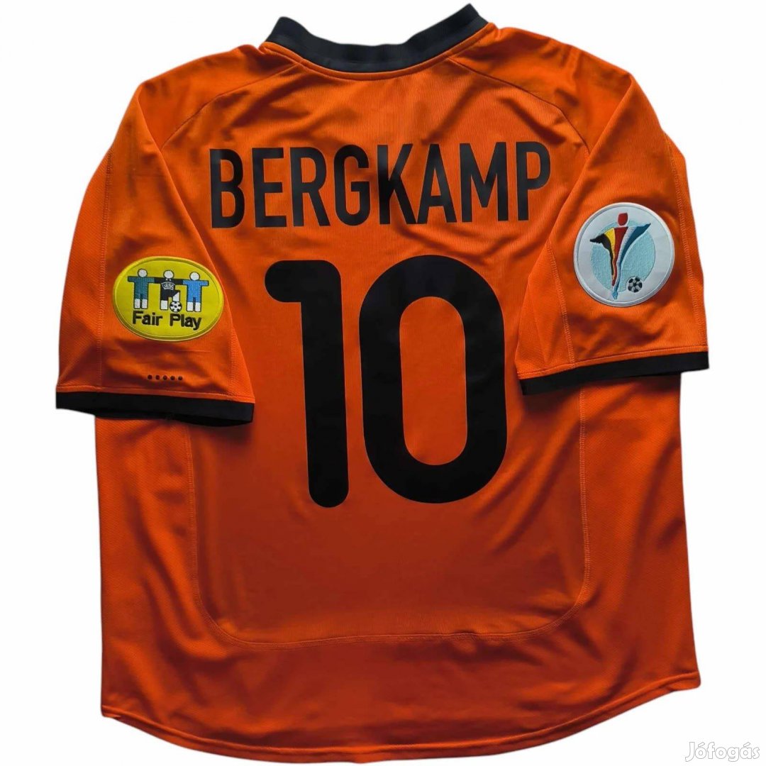 Hollandia 2000-02 Nike hazai Dennis Bergkamp foci mez L-es