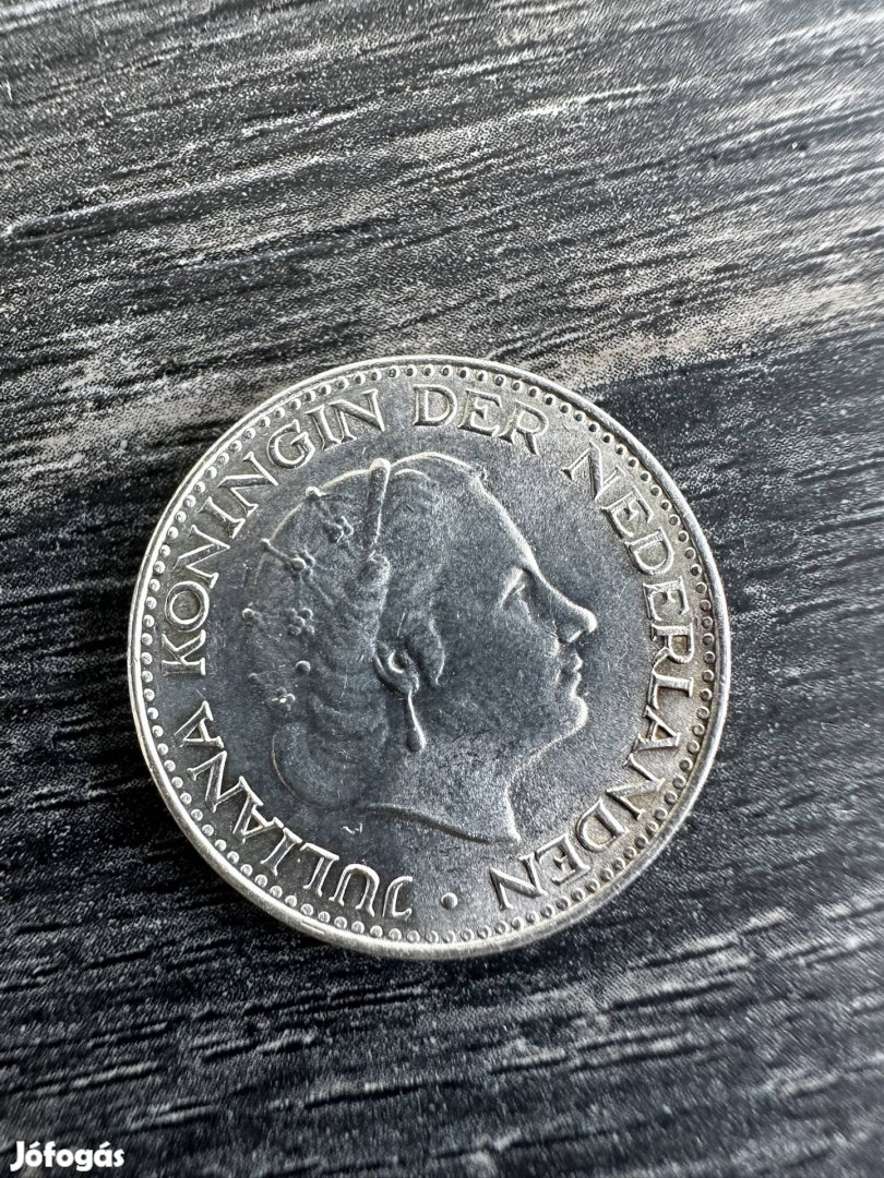 Hollandia I. Julianna ezüst 1 Gulden 1967 