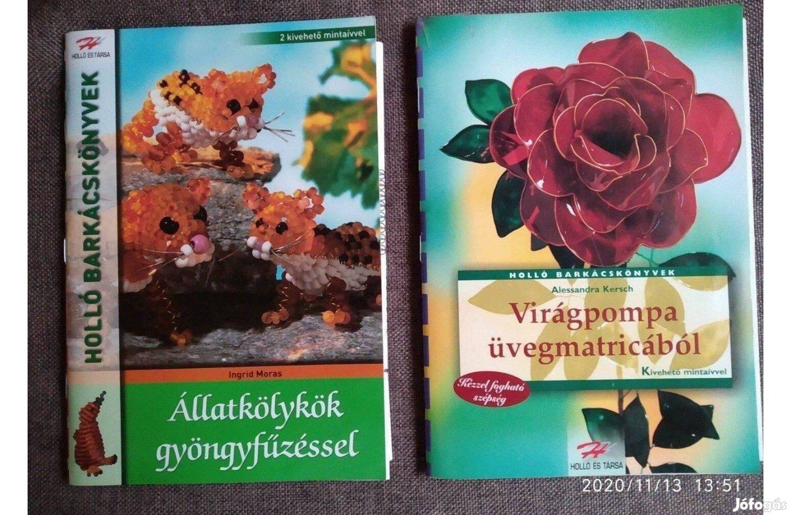 Holló Barkács könyvek állatok gyöngyfüzéssel