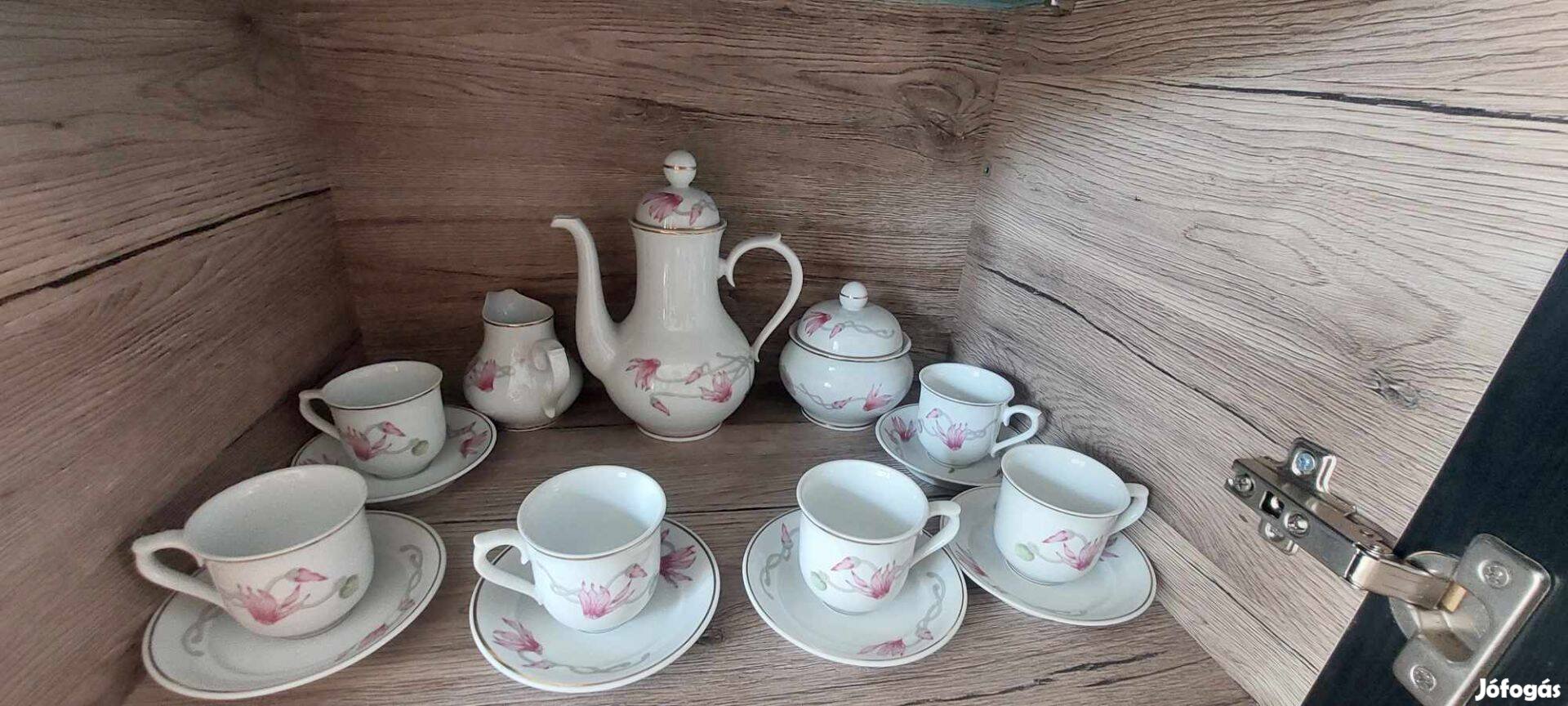 Hollóházi 15 részes, 6 személyes tea/kávé készlet