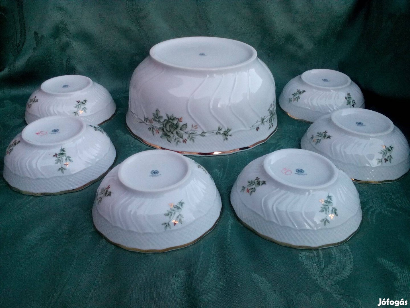 Hollóházi Erika Mintás Kompótos ,Salátás Készlet