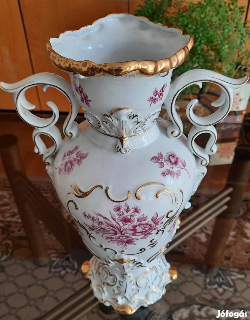 Hollóházi barokk váza és kaspó