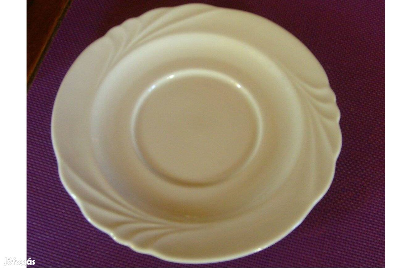 Hollóházi fehér porcelán kis tányér 20 cm - Új - 2 db