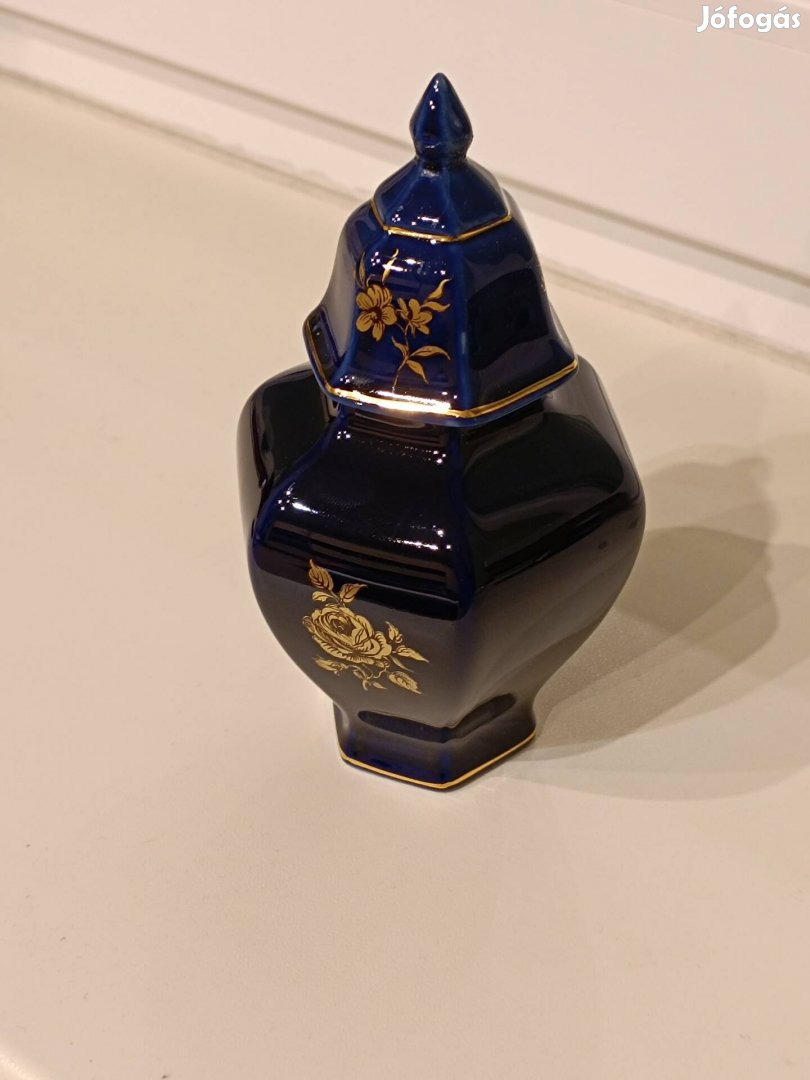 Hollóházi kék kobalt  porcelán (antik, régiség, Zsolnay, herendi)