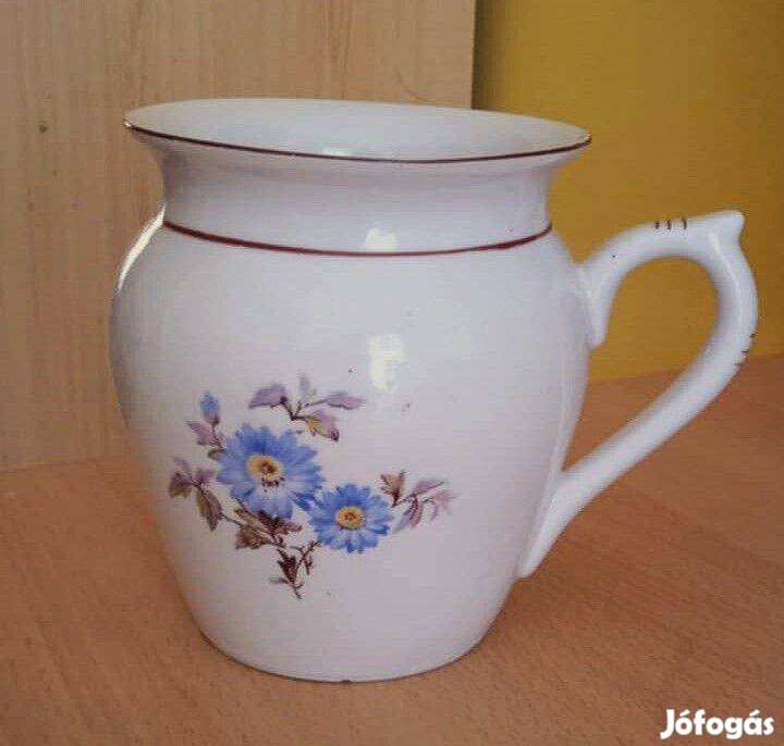 Hollóházi kék virágos csupor