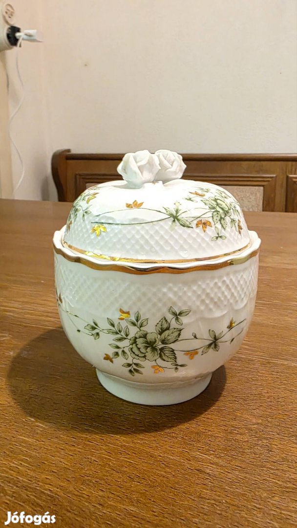 Hollóházi porcelán 4 db-os díszszett egy db mély tál ingyen