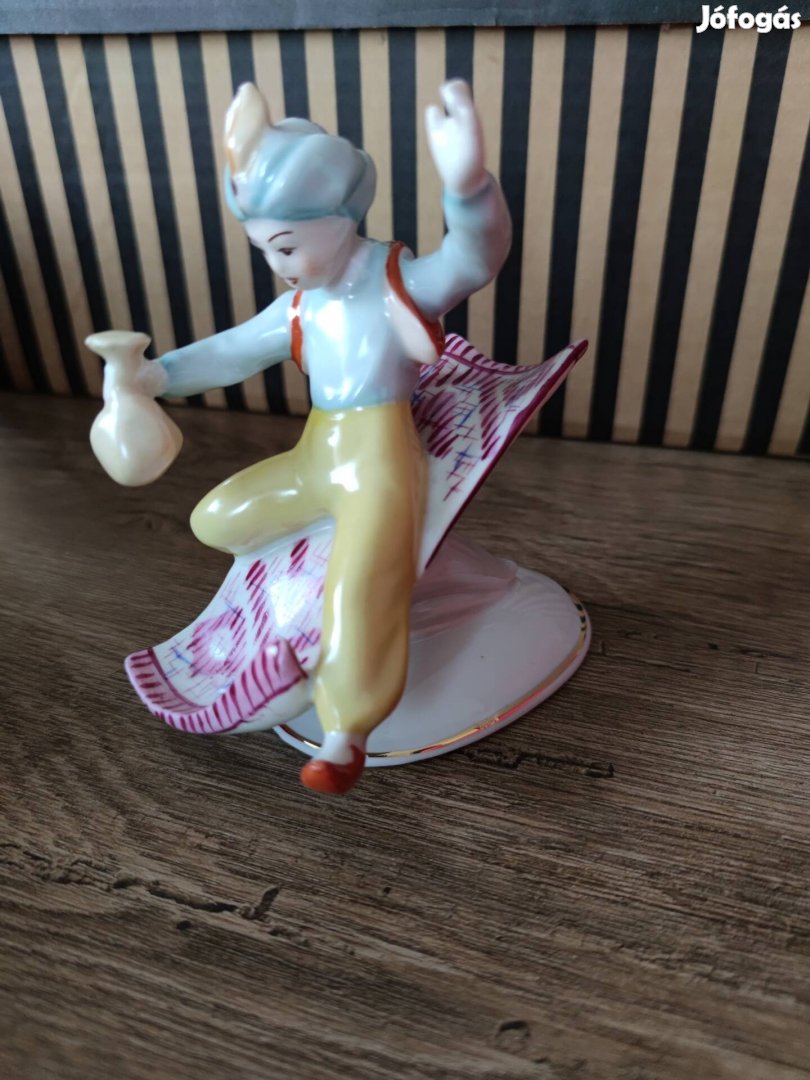 Hollóházi porcelán Aladdin a varázs szőnyegen