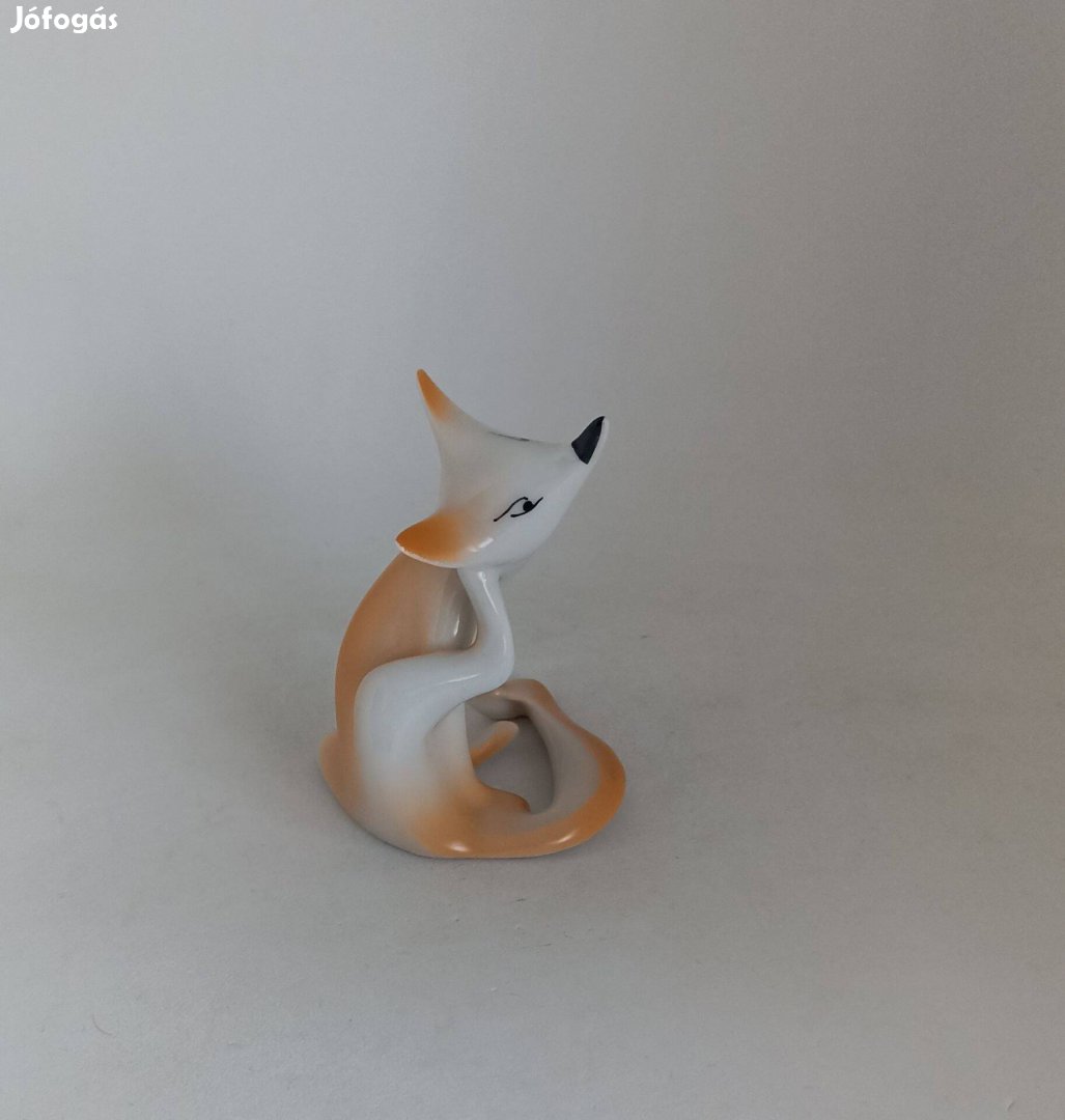 Hollóházi porcelán Art deco róka!