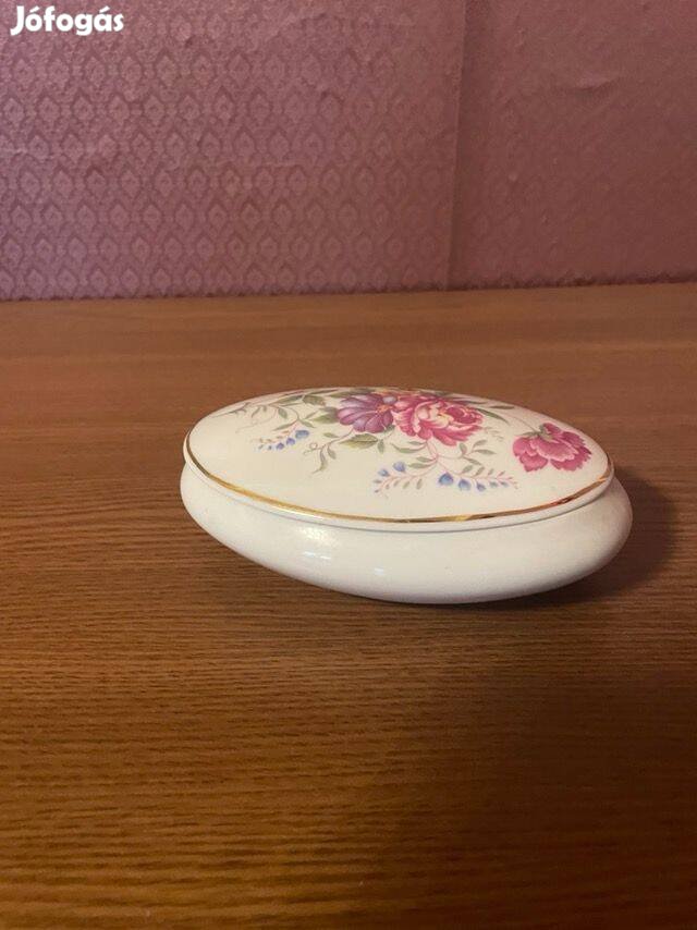 Hollóházi porcelán Hajnalka ékszertartóbonbonier