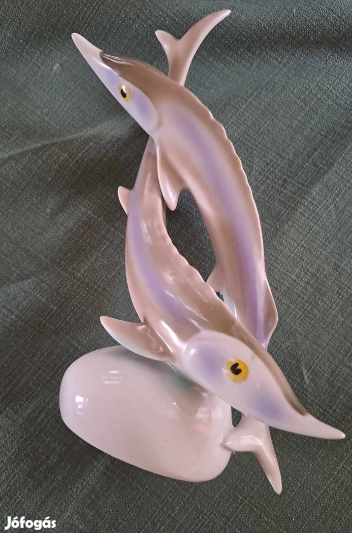 Hollóházi porcelán delfin