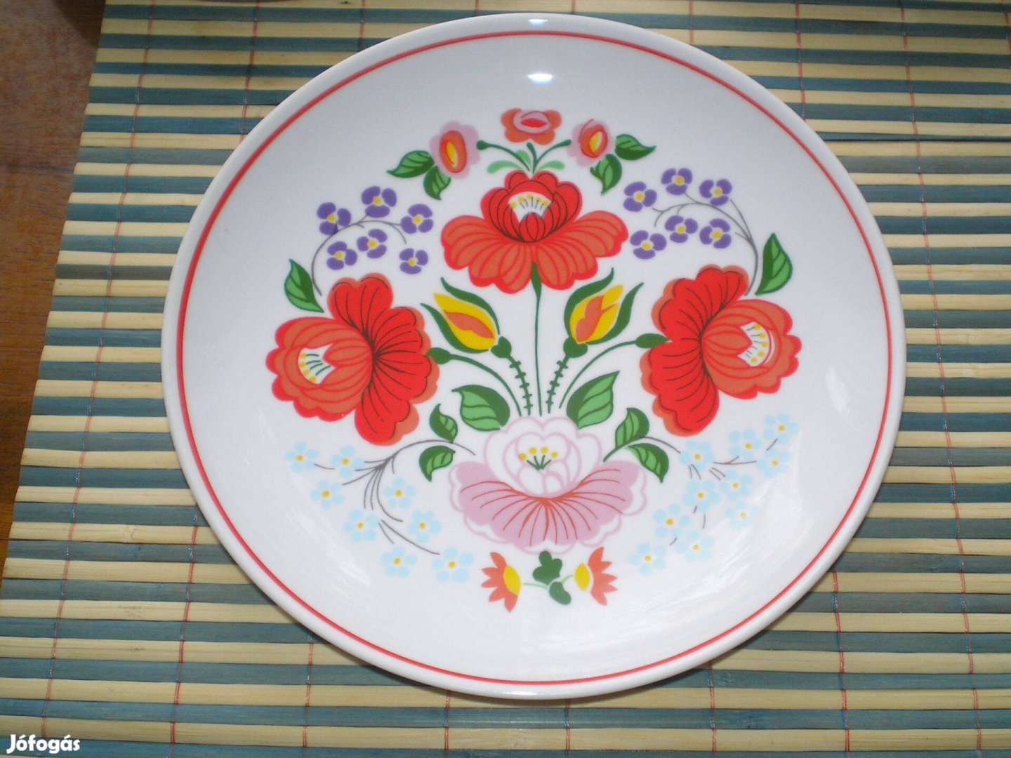 Hollóházi porcelán fali tálak virágos régebbi szép állapotban ár/db