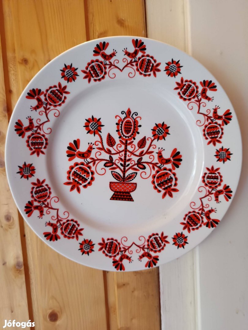 Hollóházi porcelán jelzett fali tányér