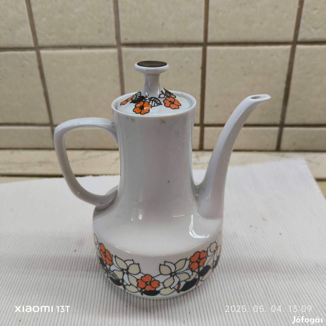 Hollóházi porcelán kávéskészlet kancsó eladó!