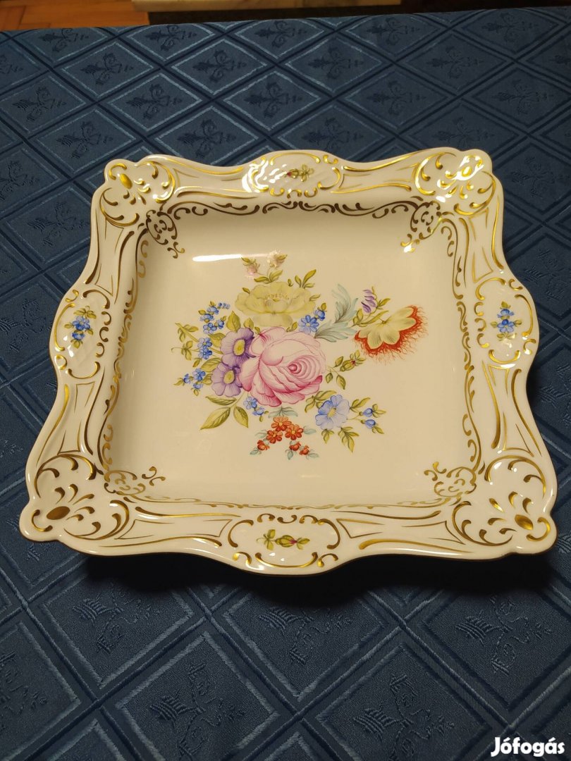 Hollóházi porcelán kínáló,gyönyörű,29,5cm.Bp.II.
