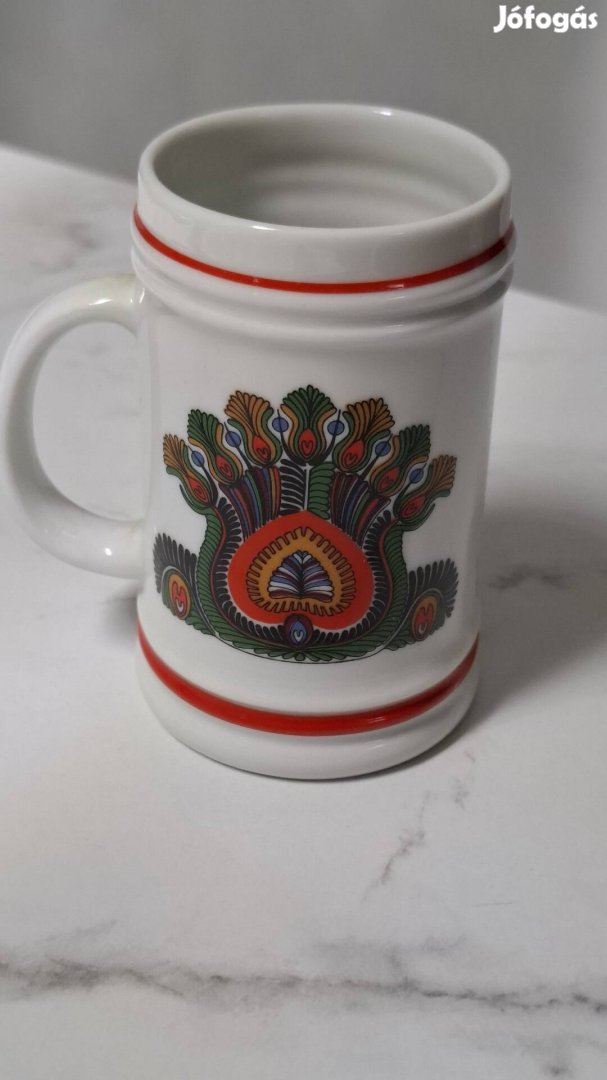 Holloházi porcelán korsó