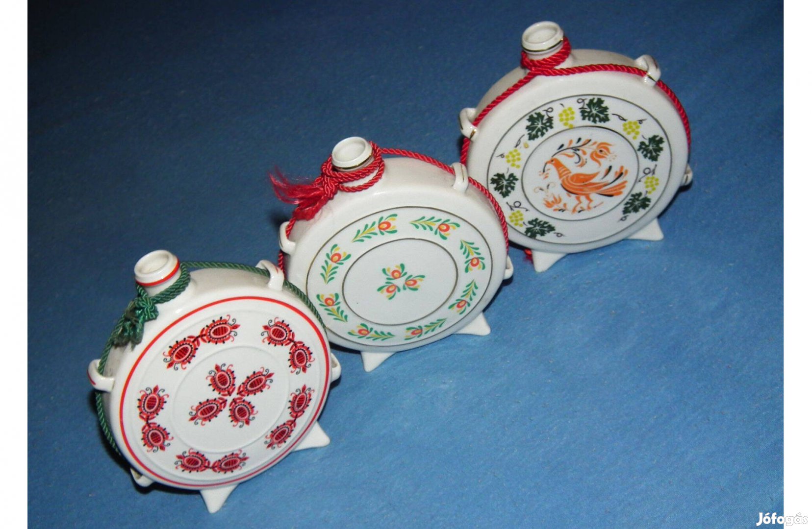 Hollóházi porcelán kulacs párban 2db. egyben