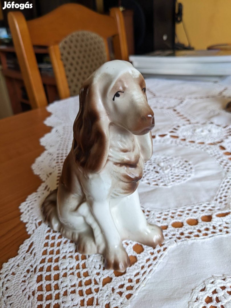 Hollóházi porcelán kutya 