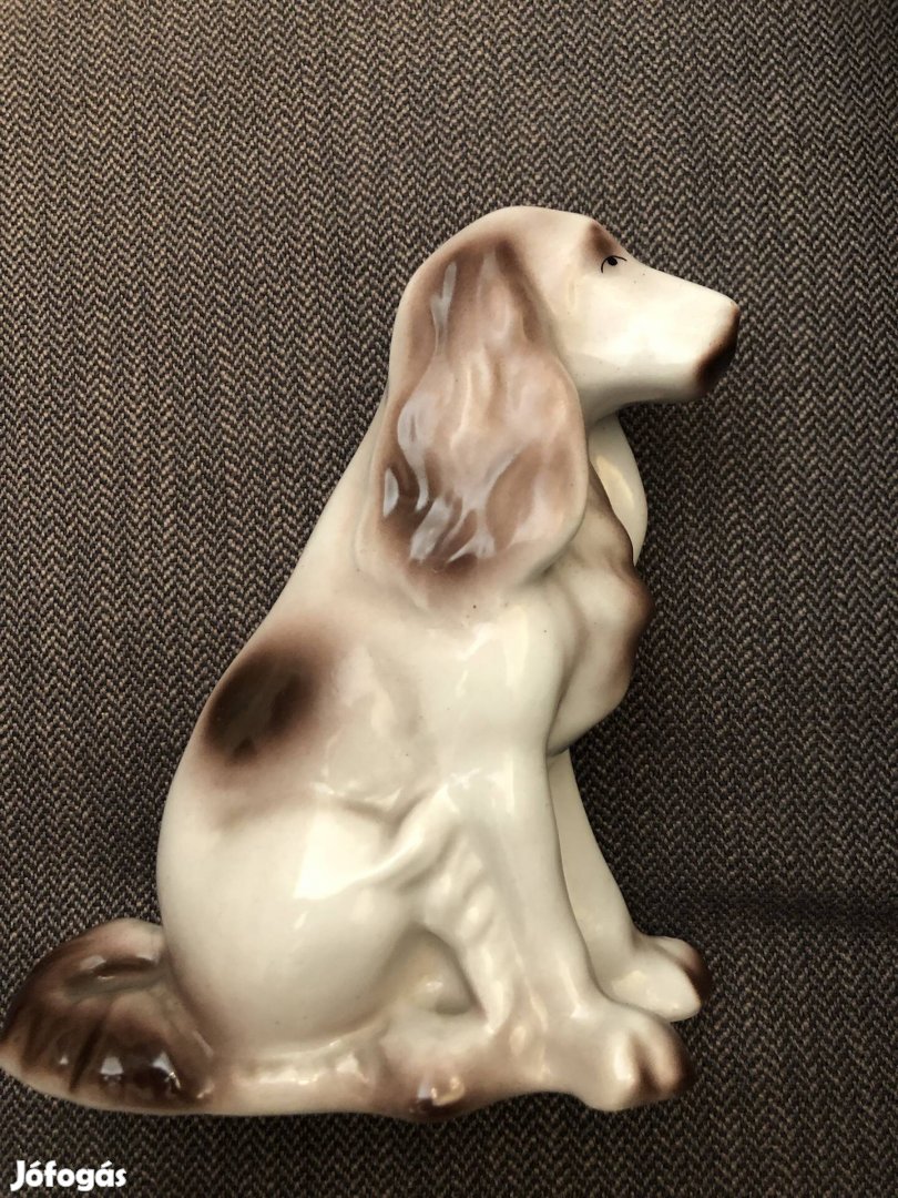 Hollóházi porcelán kutya nipp