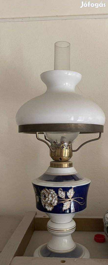 Hollóházi porcelán lámpa