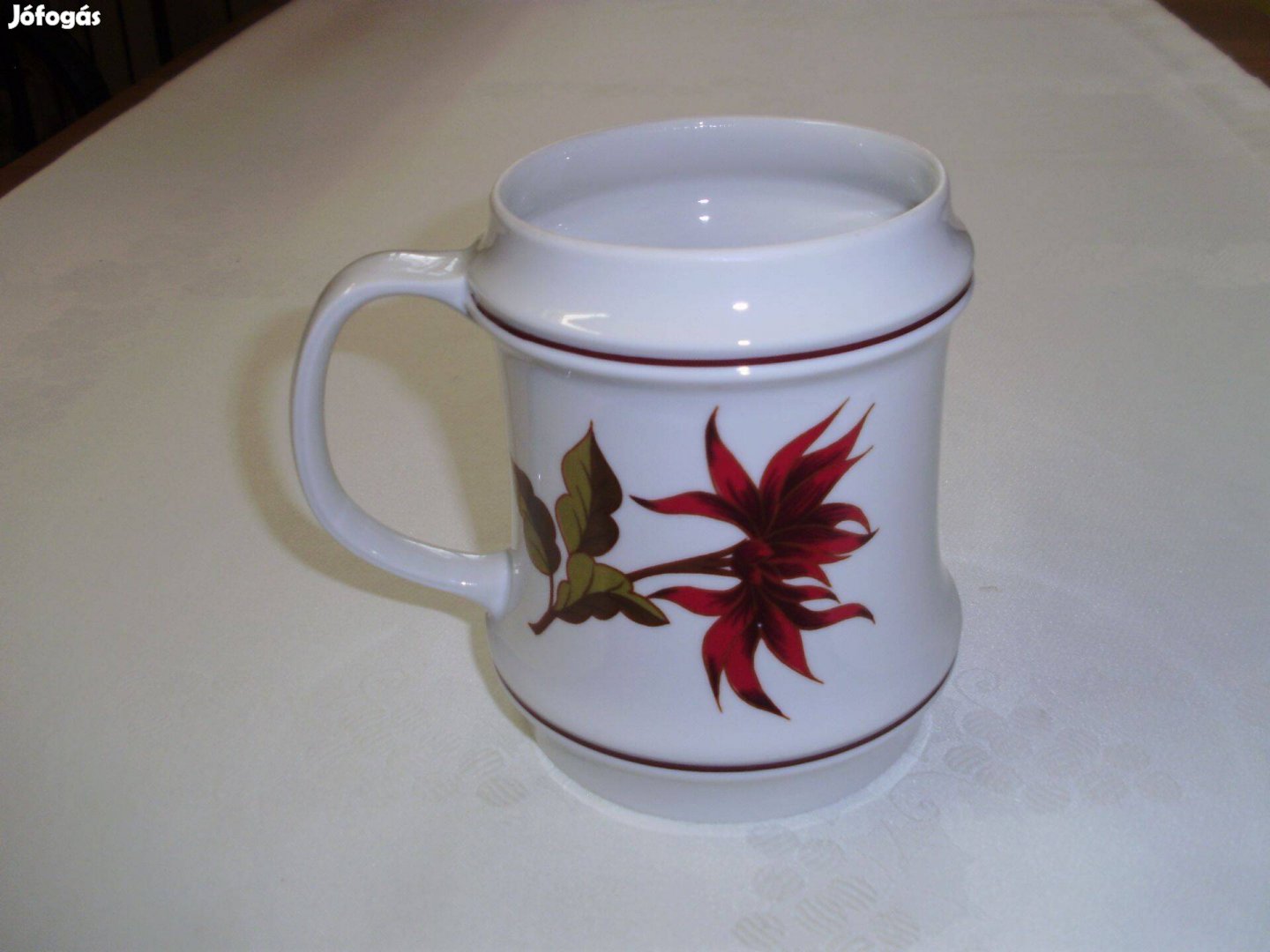 Hollóházi porcelán sörös korsó kupa bögre