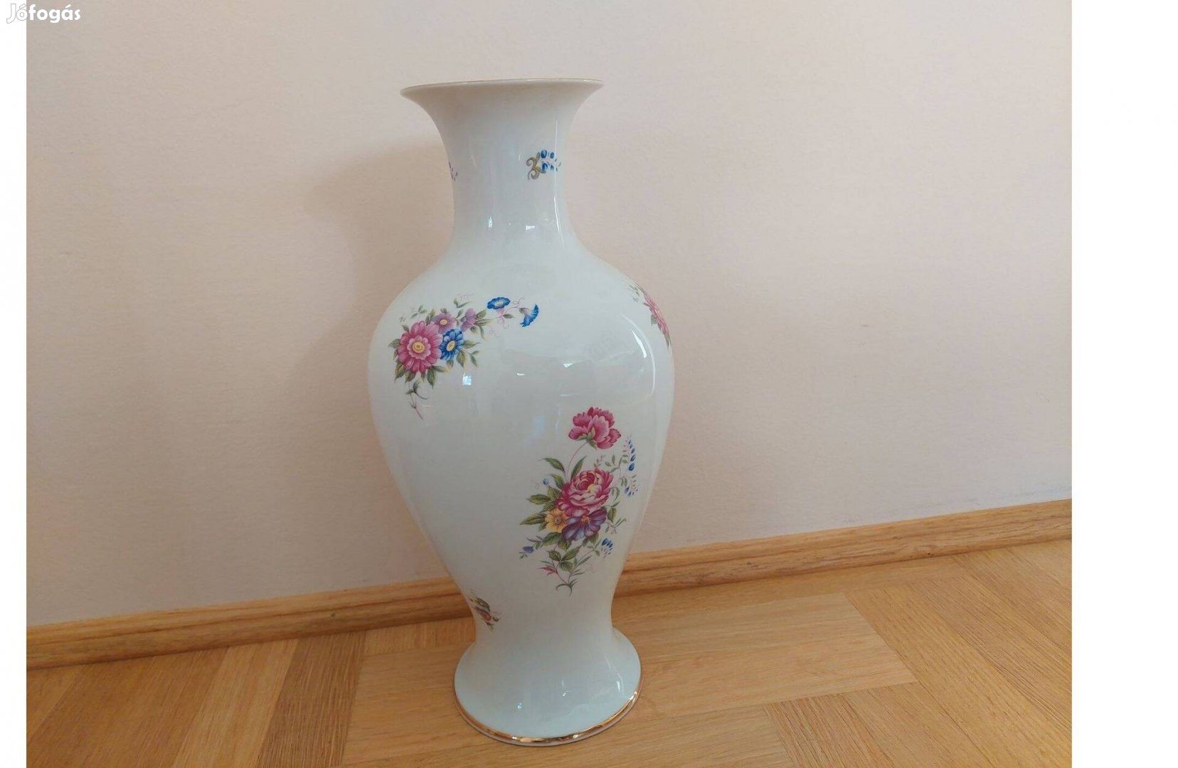 Hollóházi porcelán váza, Hajnalka minta 37 cm, Újszerű, hibátlan Budap