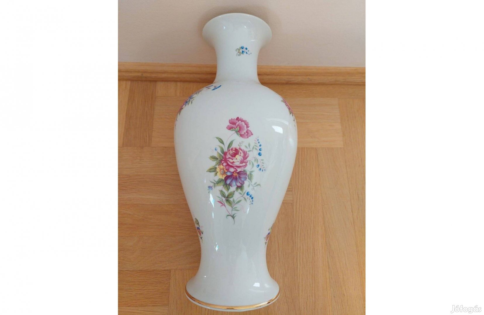Hollóházi porcelán váza, Hajnalka minta 37 cm, hibátlan Budapesten