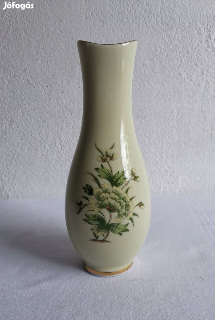 Hollóházi porcelán váza, disztárgy, 18 cm magas! 
