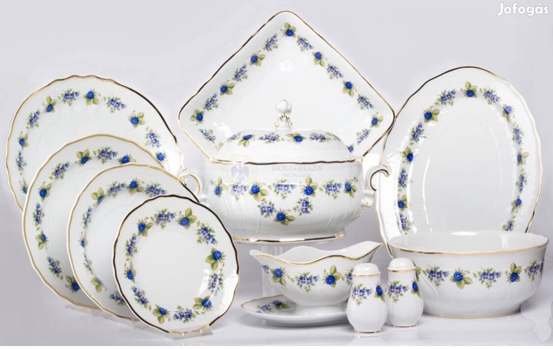 Hollóházi porcelánkészlet Pannónia Szedres 24 részes