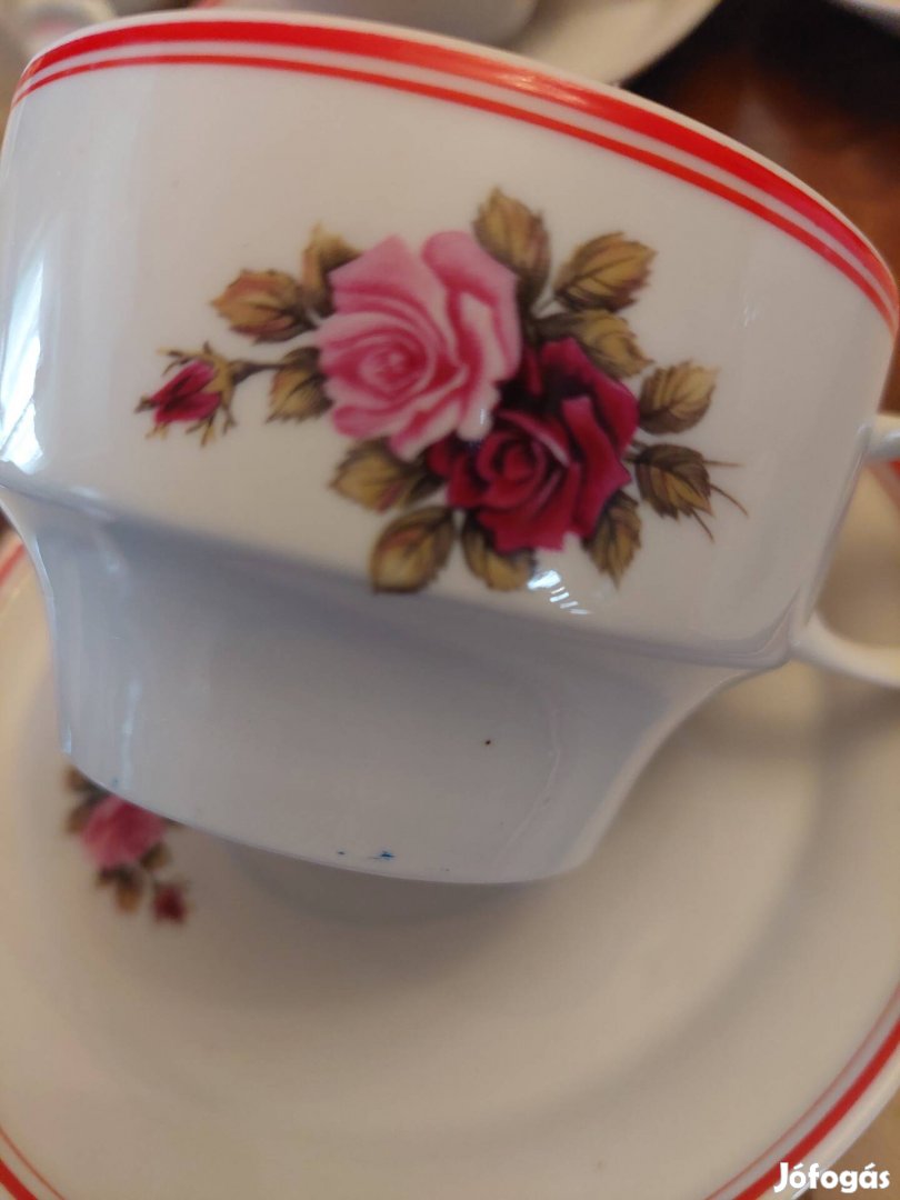 Hollóházi teakészlet és váza