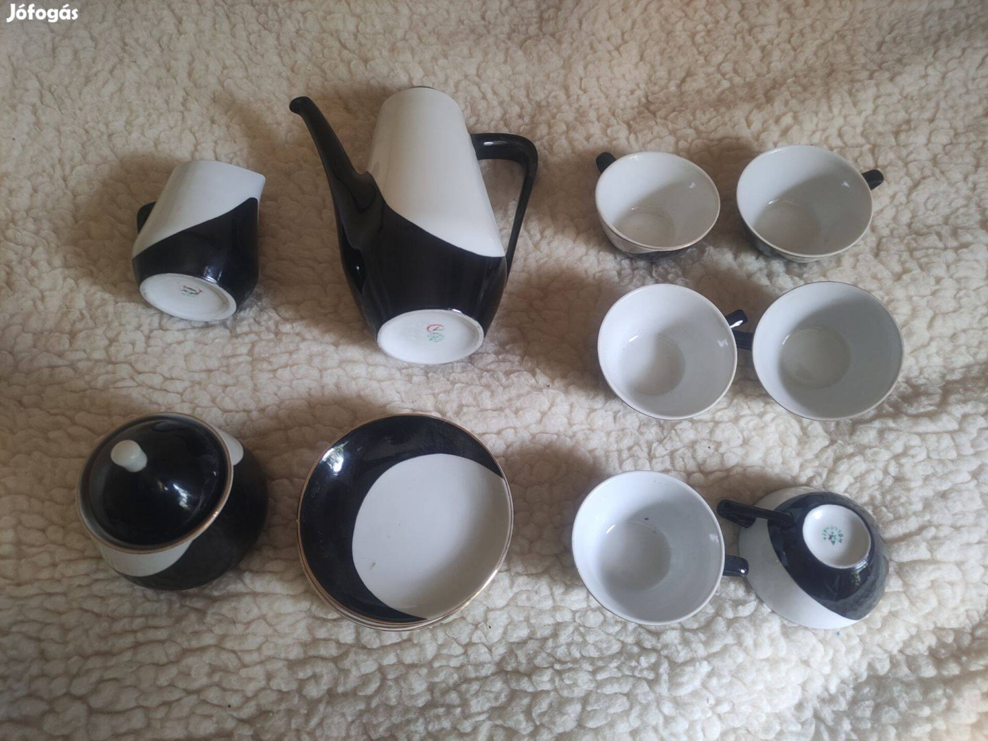 Hollóházi teás kavés porcelán készlet tea- kávé csésze