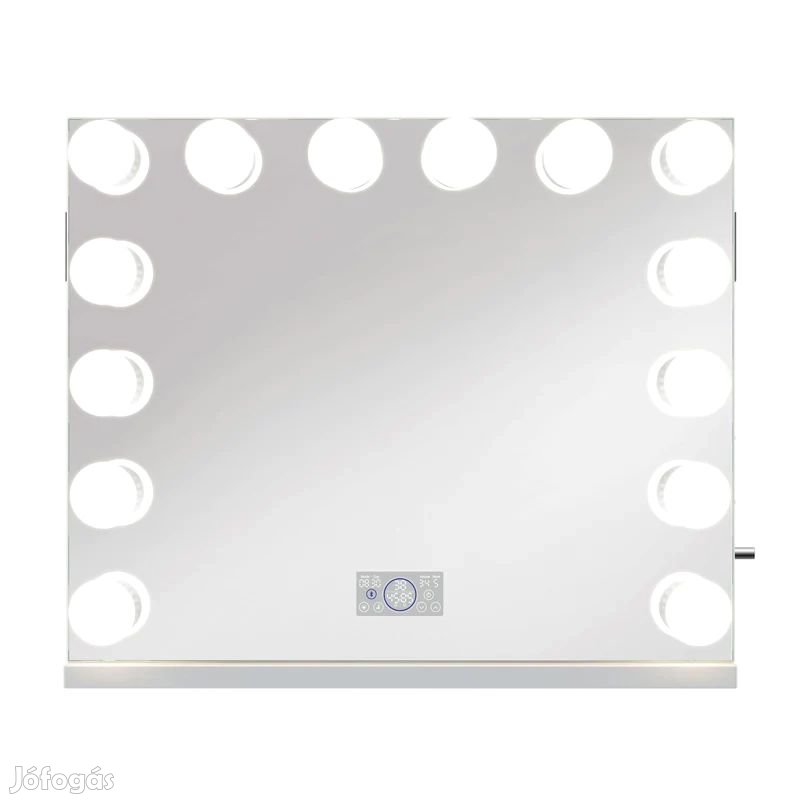 Hollywood tükör, sminkes tükör, LED sminktükör fehér 80x65cm