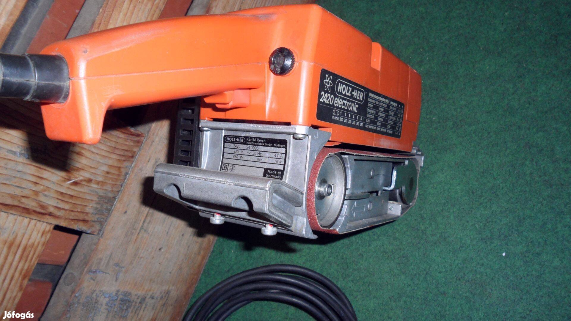 Holzher Festool szalag csiszoló, fémre-fára szabályzós 1010 W új áll