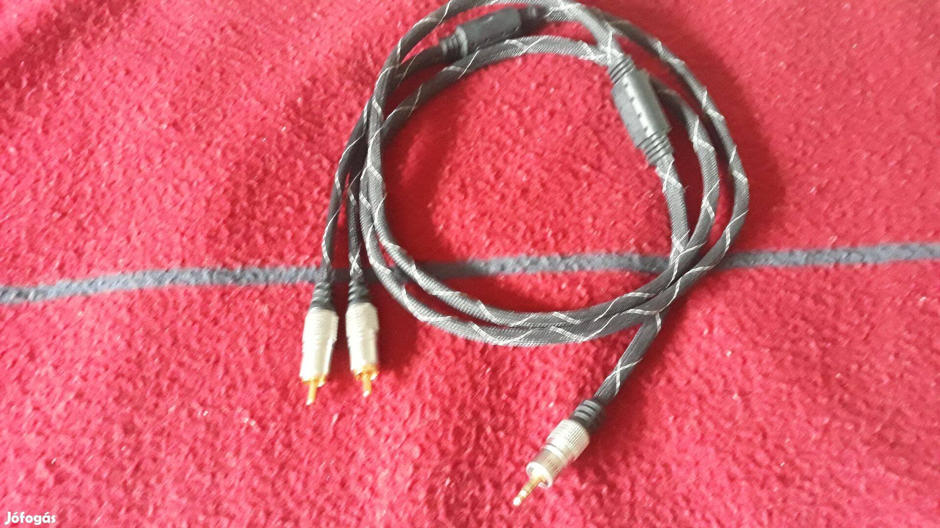 Home Cinema 3,5mm sztereó jack 2xrca bliszter professionális kábel