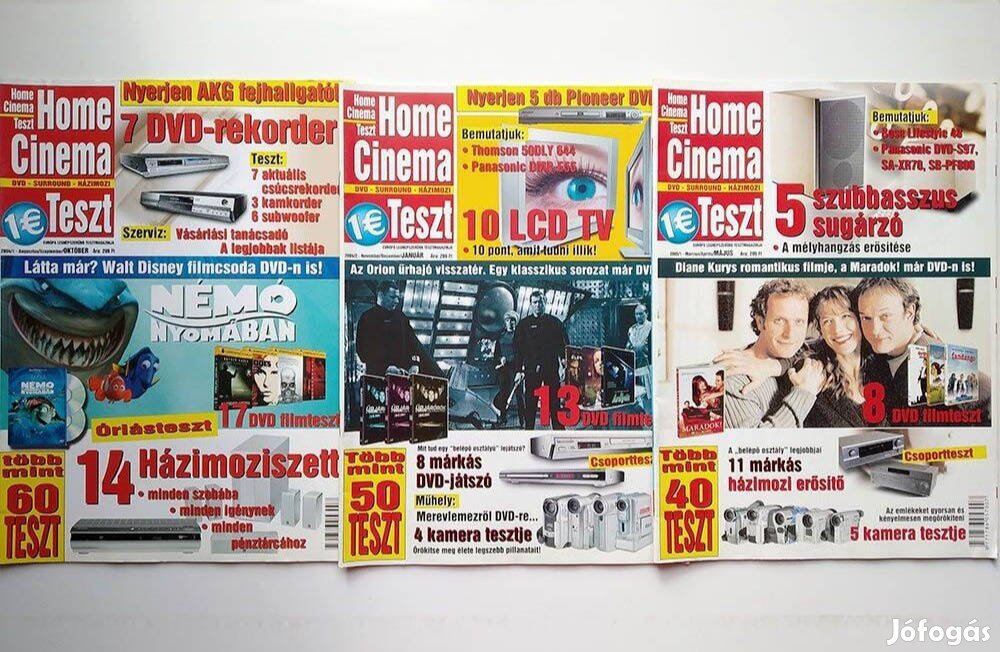 Home Cinema Teszt Magazinok, 3db, 2004-2005