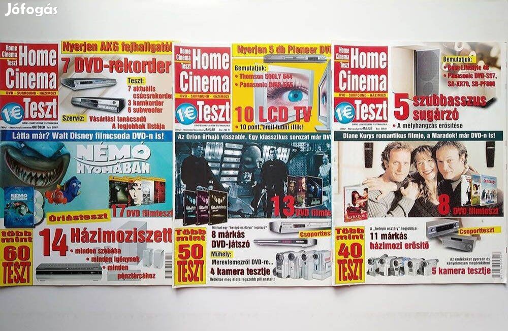 Home Cinema Teszt Magazinok, 3db, 2004-2005