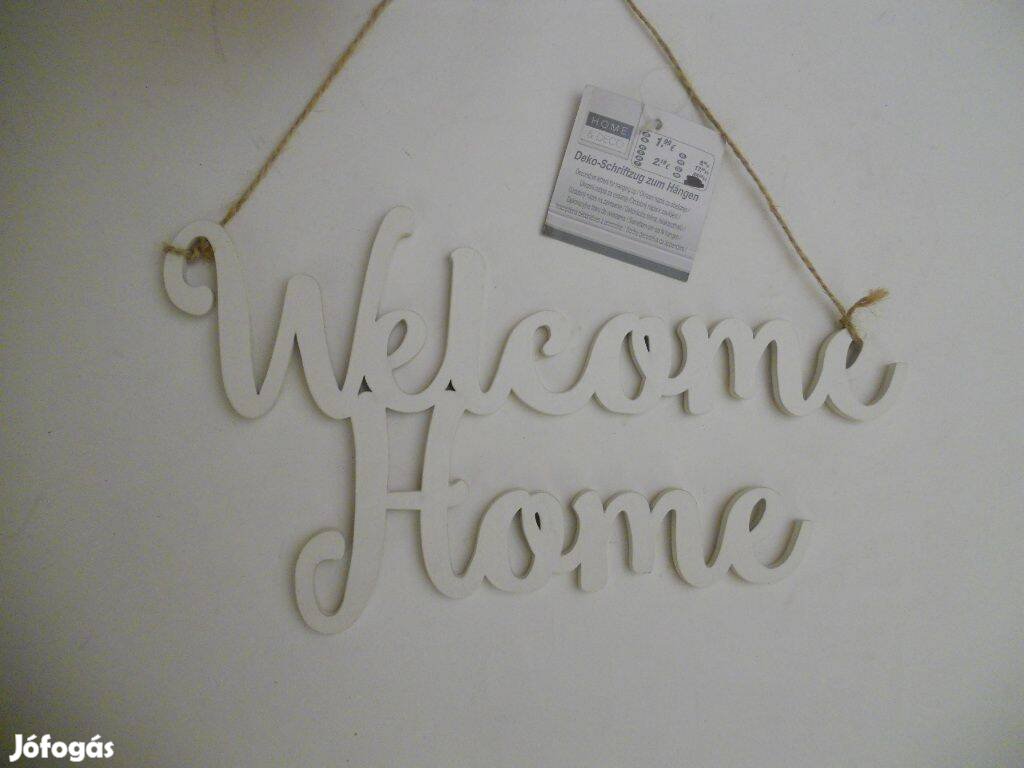 Home&Deco Welcome Home - függeszthető felirat fa 28x15 (új)