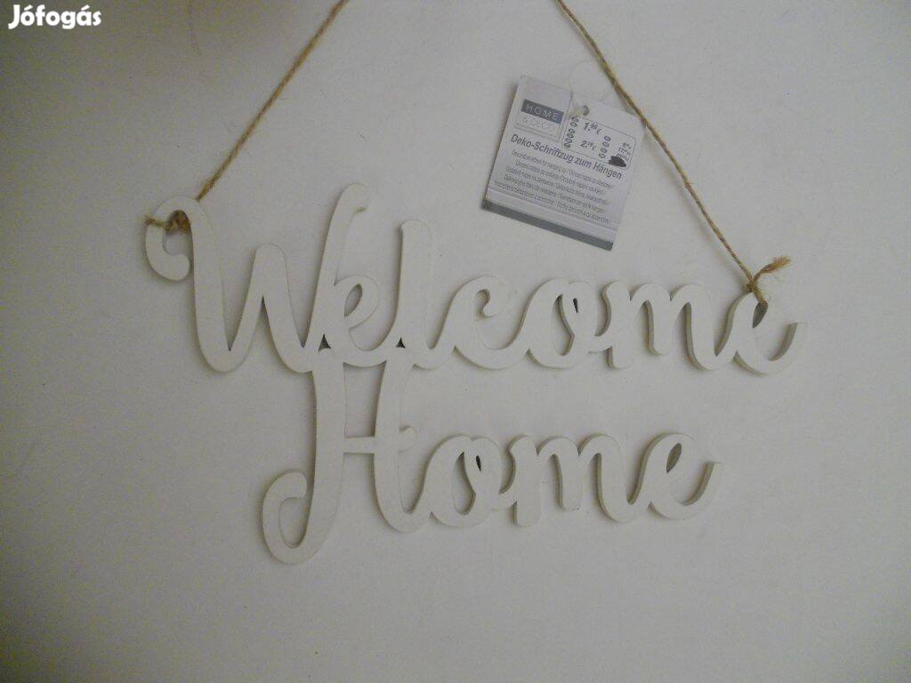 Home&Deco Welcome Home - függeszthető felirat fa 28x15 (új)
