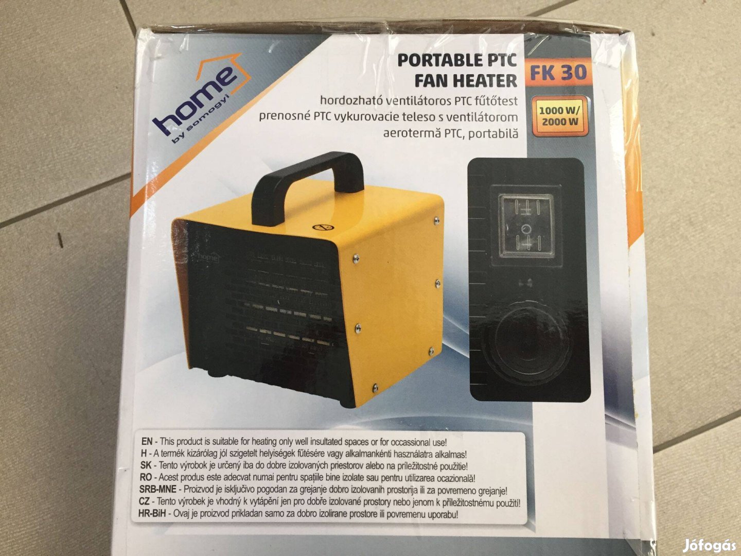 Home by Somogyi FK 30 Hordozható ventilátoros PTC fűtőtest 2000W