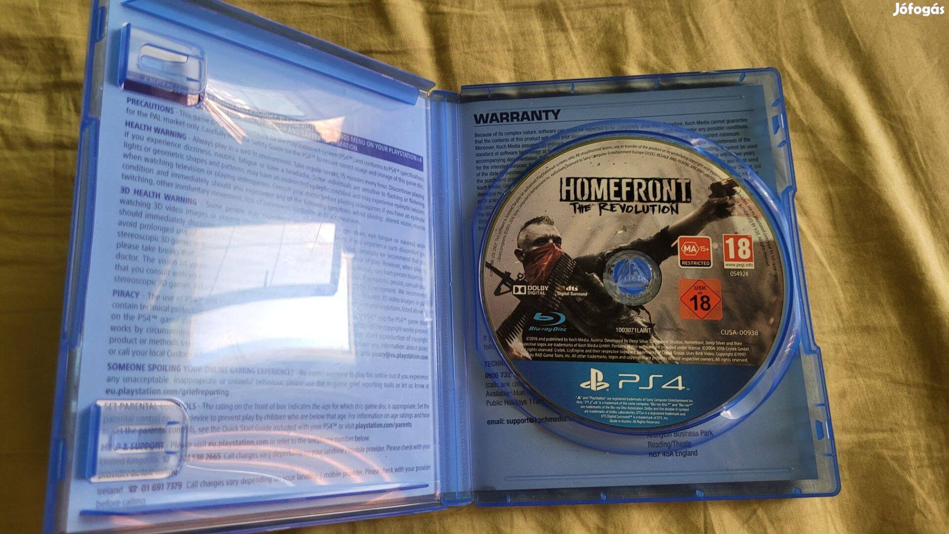 Homefront The Revolution PS4 Játék Playstation 4 konzolra