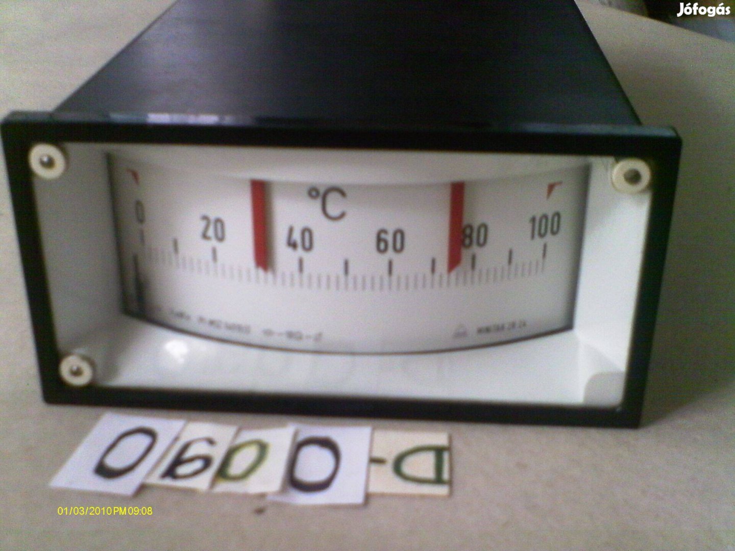 Hőmérsékletmérő táblaműszer eladó. (D-0090)