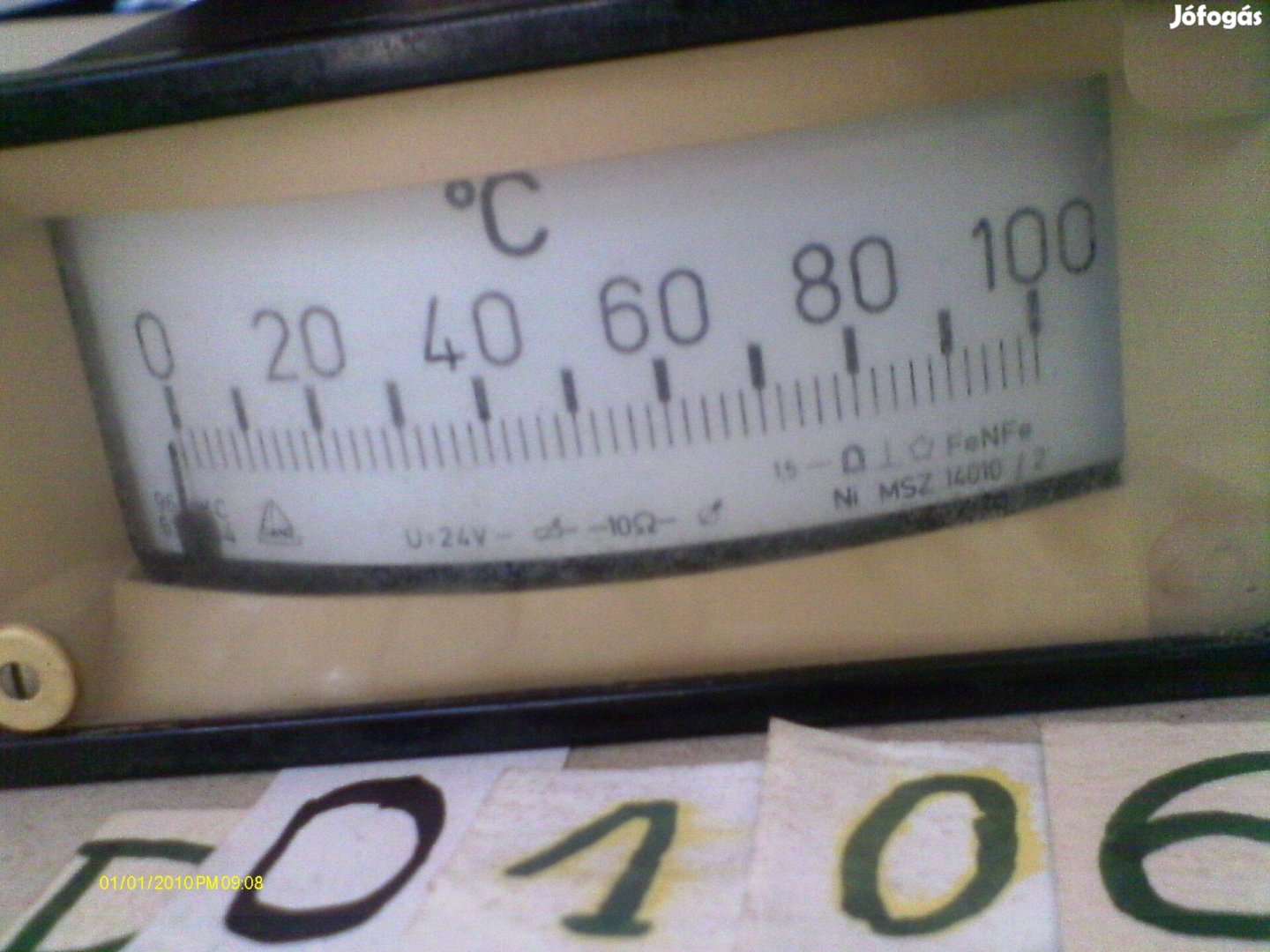 Hőmérsékletmérő táblaműszer eladó. (D-0106)